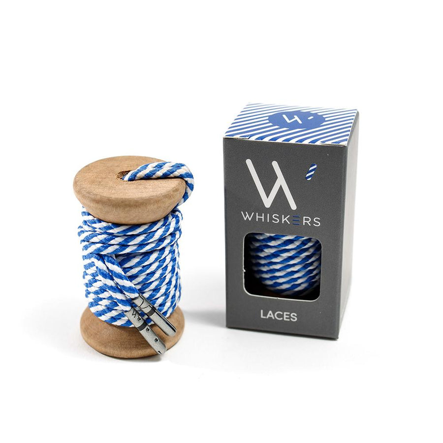 Blue and White Dress Shoelaces 33