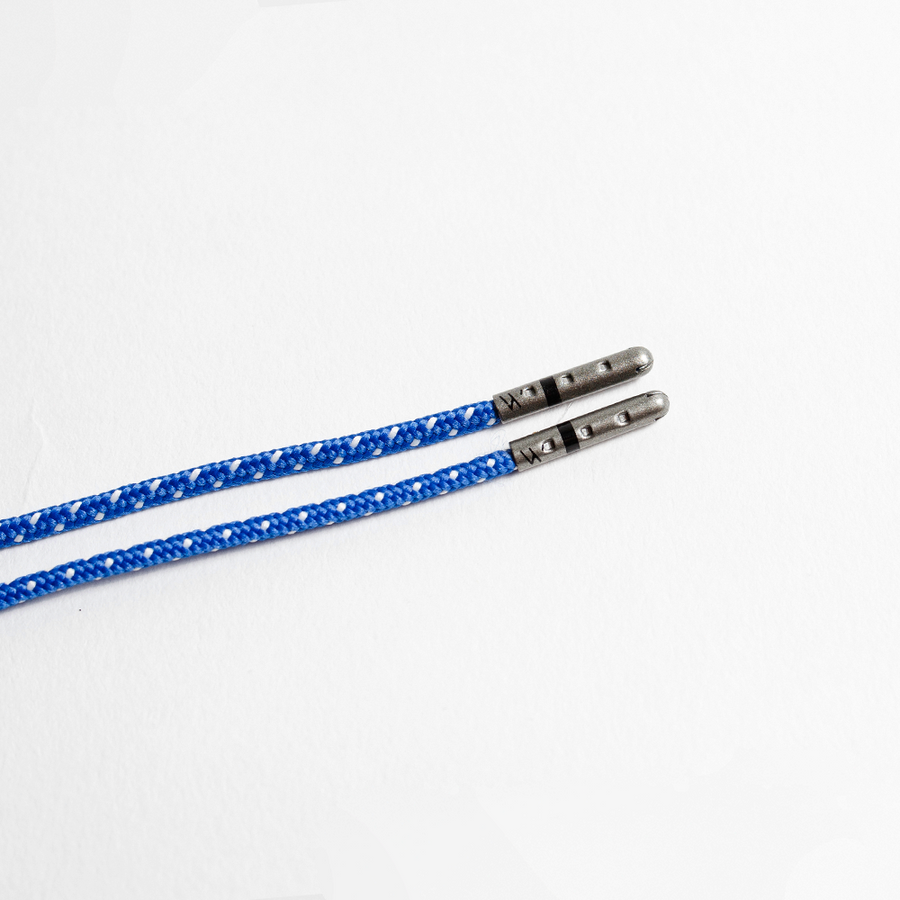 Blue and White Dress Shoelaces 33 Inches Ticked | Whiskers Laces